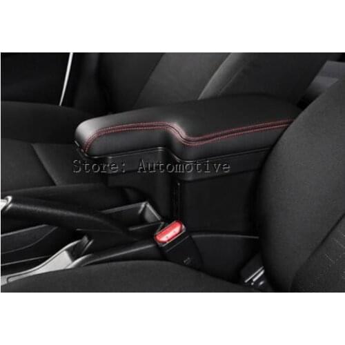 Car Armrest Case For Honda JAZZ 2014 2015 2016 2018-current Armrest Central Store Content Storage Box With Cup Holder Ashtray