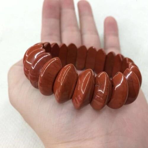 Natural red jasper stone beads bracelet natural gemstone bangle for woman for gift wholesale