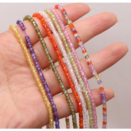 Natural Stone Beads Zircon Section Abacus-Shaped Loose Beads For DIY Jewelry Making Necklace Bracelet Earrings Accessory