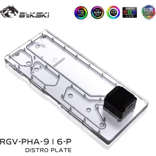 BYKSKI Acrylic Board use for PHANTEKS 916 Computer Case / Water Channel Solution for CPU and GPU Block / 3PIN RGB Light