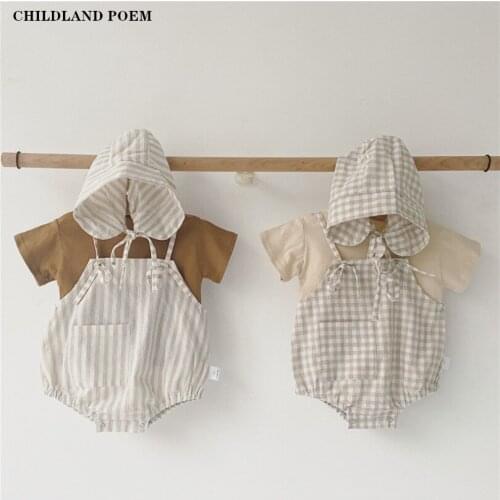 Baby Girl Boy Clothes Summer Newborn Baby Clothes Set Toddler Baby Clothing Set T shirt + Romper 2 Pcs Infant Baby Outfits