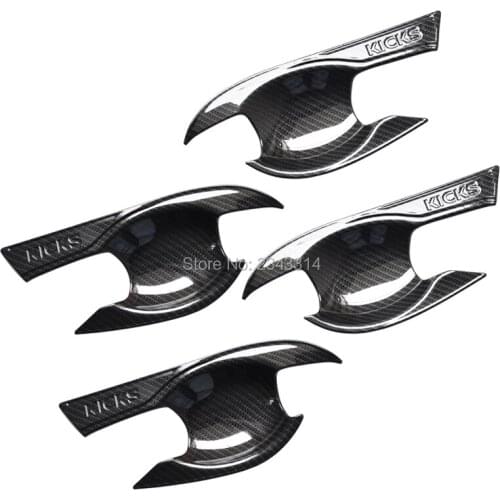 For Nissan Kicks 2017-2019 2020 ABS Chrome Car Door Handle Bowl Side Door Bowl Protector Trim Sticker Exterior Car Accessories