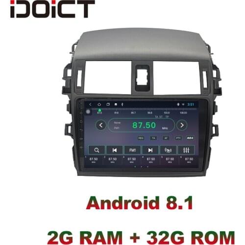 IDOICT Android 8.1 IPS Screen 2G+32G 8 CORE Car DVD Player GPS Navigation Multimedia For Toyota Corolla Radio 2008-2013