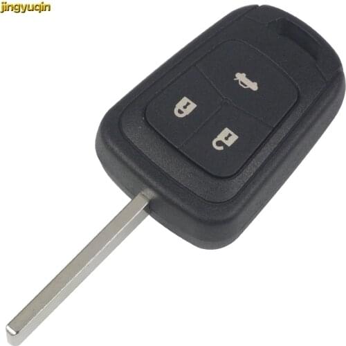 Jingyuqin 10pcs for Chevrolet AVEO For Opel Key Shell Case Car-styling 3 Buttons Car Straight Key Shell