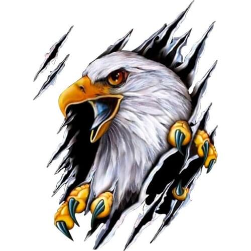 Creative and Cool Eagle Animal Car Stickers PVC Personality Fashion Auto Windows Notebook Exquisite Decals Waterproof Decoration