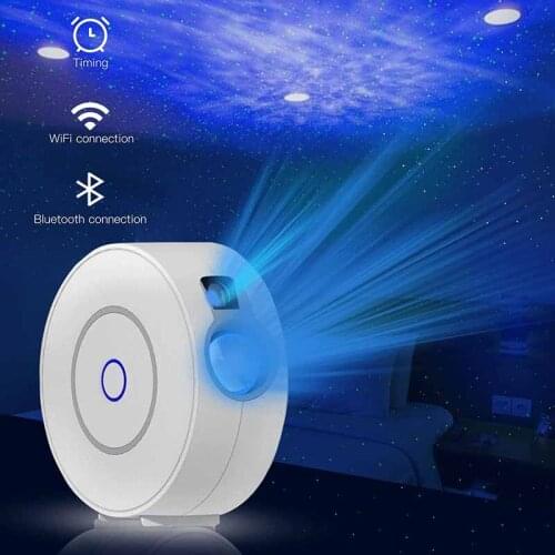 Smart star Galaxy Projector Lamp Starry Sky Projection Lamp APP Control Projector Compatible with Alexa Google light up festival