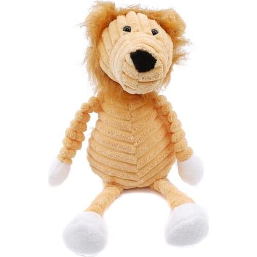 Ruiwjx Small Stuffed Animal Soft Toy Cute Forest Animal Lion Shaped Striped Doll for Newborn Baby