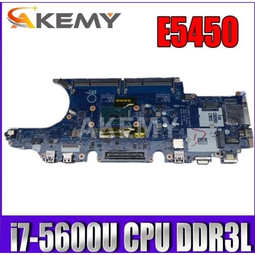 For DELL E5450 Laptop Motherboard CN-0X4WN9 0X4WN9 ZAM70 LA-A901P With SR23V i7-5600U CPU DDR3L 100% Tested Fast Ship