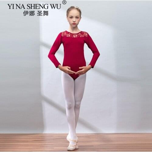 New Girls Dance Wear Girls Kids Bodysuit Dance Leotard Open Back Ballet Stretch Bodysuit Dancewear Childrens Practice Clothes