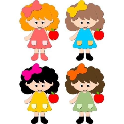 New girl Wooden Die Scrapbooking C2762 Cutting Dies Multiple Sizes Compatible with most die cutting machines