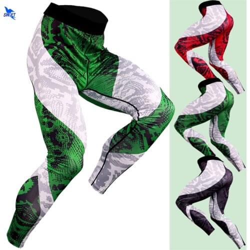 Slim Fit Quick Dry Running Pants Men Camouflage Patchwork Training Fitness Sports Leggings Gym Trousers Sportswear Yoga Clothing