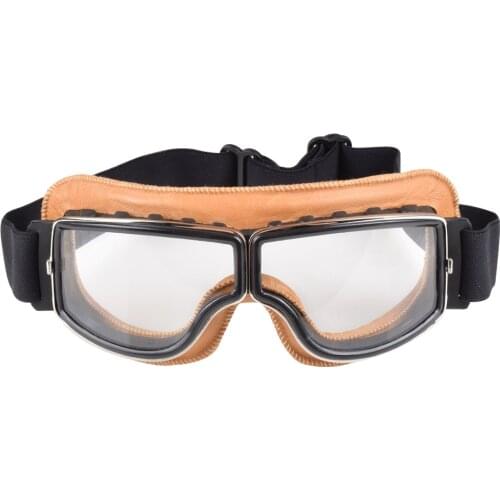 Universal Retro Motorcycle Glasses Vintage Motocross Classic Goggles Anti-Wind Eyewear Motorbike Dust Proof Racing Glasses