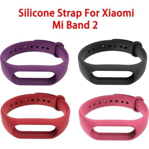 Strap For Xiaomi Mi Band 2 Silicone Wristband Bracelet Replacement For Xiaomi Band 2 MiBand 2 Wrist Color TPU Strap Smart Acc