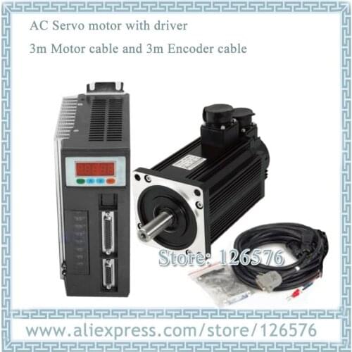 2kw AC Servo motor 130ST-M07725 130ST AC220V Servo Motor 7.7N.M 2500rpm servo motor and Driver with 3m Cable