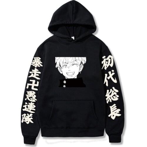 2021 Anime Tokyo Revengers Fashion Graphic Long Sleeve Hoodies Harajuku Sudadera Sweatshirts