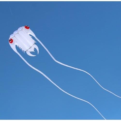 Free shipping white trilobites kites soft kites nylon ripstop fabric alien inflatable kite factory octopus large kites flying