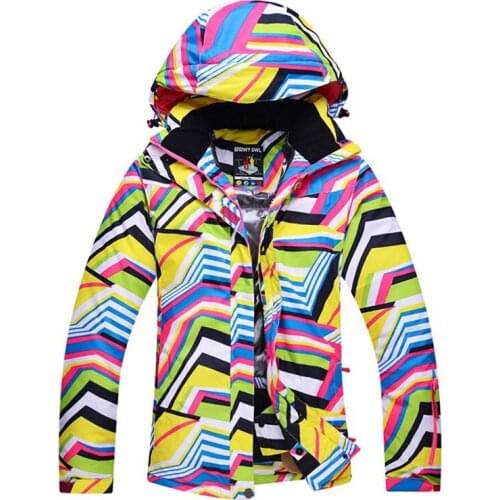 10K Womens winter clothing zebras ladies ski sets Snowboard suit windproof Warm Ski open kits jacket