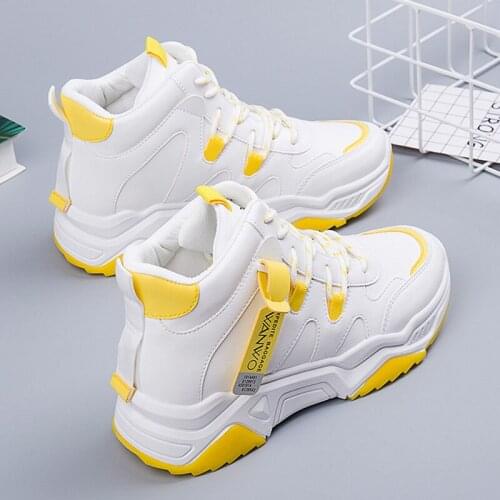 Thick-soled Womens Shoes 2020 Winter Plus Velvet Casual Sports Womens Shoes Flat Sports High-end Platform Wedge Sneakers