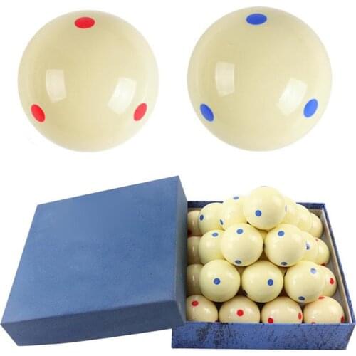 1pc 57.2mm 6 Blue Dot White Resin Cue Ball Billiard Practice Training Pool-Billiards for standard 2-1/4 in Roundness accessory