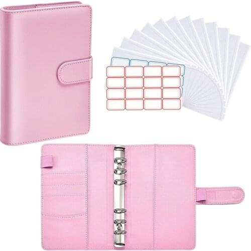 15 Pcs PU Leather Notebook Binder Budget Planning Binder Set Binder Pocket Personal Cash Budget Envelope System Binder