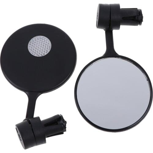 2Pcs/lot Universal Rotate Cycling Bike Handlebar Rear View Glass Black Flexible Adjustable Safe Rearview Mirror Drop Shipping