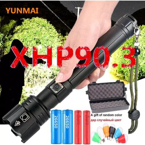 2021 XHP90.3 XHP70.2 LED Flashlight Torch most powerful ZOOM Flashlight 26650 USB Torch Lantern 18650 Hunting Lamp Hand Light