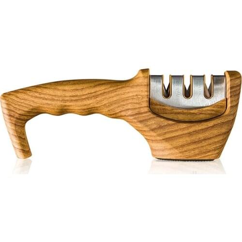 3-Stage Knife Sharpener Helps Repair, Restore, Polish Blades, Quickly And Easy To Use For Kitchen, Camping, Hiking