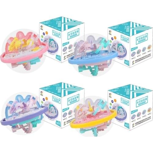 YUXIN 3D Space Maze Ball Level 156 Labyrinth Ball Exercise EYE Balance Stress Reliever Educational Toys for Adult Children