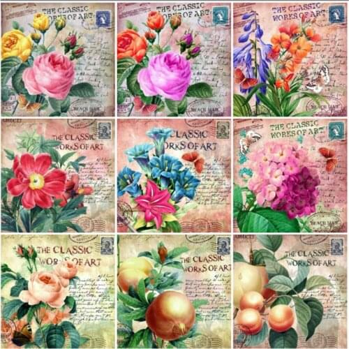 Paint With Diamond Painting Rose Rhinestone Cros Stitch Full Square Drill Diamond Embroidery Flowers Mosaic Handmade Hobby Craft