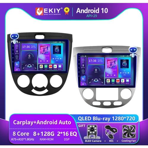 EKIY 6+128G Autoradio Android 10 For CHEVROLET OPTRA BUICK EXCELLE HRV 2003-2008 Car Radio Multimedia Blu-ray IPS Navi GPS 2din