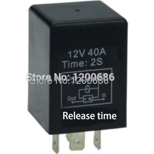 30A Automotive 12V Time Delay Relay SPDT 2S 2 second 10S 5S delay release off relay output turn off after turn off switch