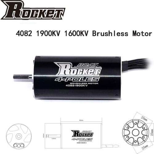 Rocket 4082 1900KV 1600KV 4 Poles Brushless Sensorless Motor for 1000mm (or Above) RC Boat
