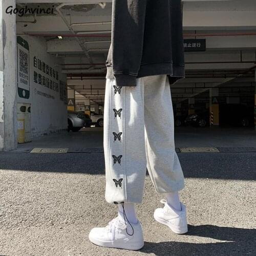 Pants Womens Loose Printed Vintage Elastic High Waist Simple Chic Autumn Harem Trousers All-match Drawstring Hem Bf Casual Tide