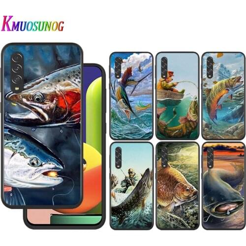 Trout Panel Fish Fishing Style for Samsung Galaxy A90 5G A80 A70S A70 A60 A50S A40 A30 A20E A20 A20S A10S A10 Phone Case