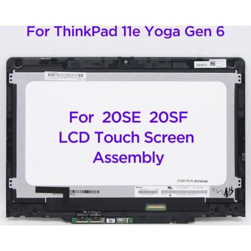 11.6" LCD Touch Screen Digitizer Assembly For Lenovo ThinkPad 11e Yoga Gen 6 20SE 20SF LED Matrix Display Replacement