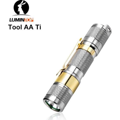 Lumintop Tool AA 2.0 Titanium flashlight 14500/AA 650 Lumens 127 meters EDC mini pocket flashlight with tail switch