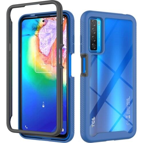 Hybrid TPU Bumper Dual-Layer Rugged Case For TCL 20S Cases Crystal Phone Cover For TCL 20 S Clear Protective Cover