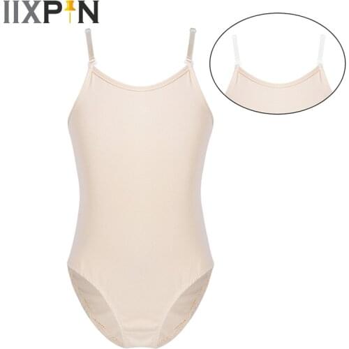 IIXPIN Girls Ballet Leotard Adjustable Shoulder Strap Camisole Tank Skin Ballet Gymnastics Leotard Underwear Dancewear For Girls