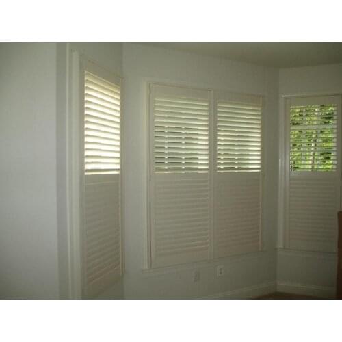 Customized Basswood Wood Shutters Bi-fold shutter door Plantation Sliding Shutters ws2010