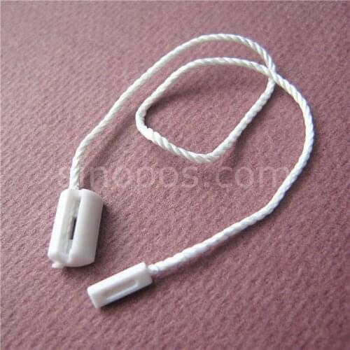 Quality Reusable Hangtag String, apparel price tag seal cord snap buckle lock releasable, hanging thread cord rope loop tag pin