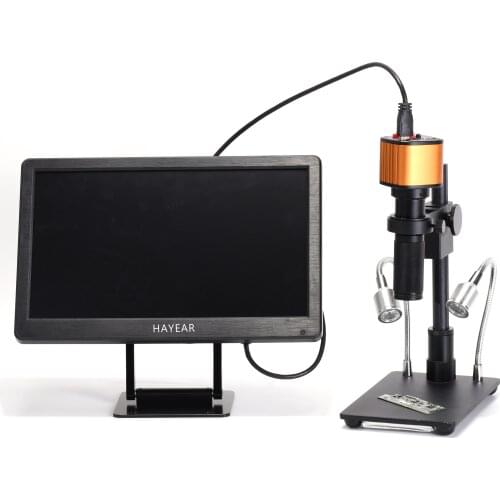 16MP HDMI USB Soldering Microscope Camera +11.6 inch LCD Monitor + MINI Stand + 150x C Mount Zoom Lens For Phone PCB Repair