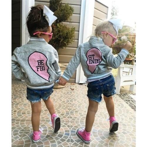 Autumn Winter Kids Best Friend Clothing Children Jackets Baby Coats Snowsuit Boy Tops Girl Outerwear