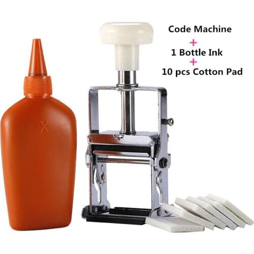 Easy Expiration Production Date Coding Machine Manual Printing Machine Adjustable Creative Letters Nametags Fast Dry Ink Printer