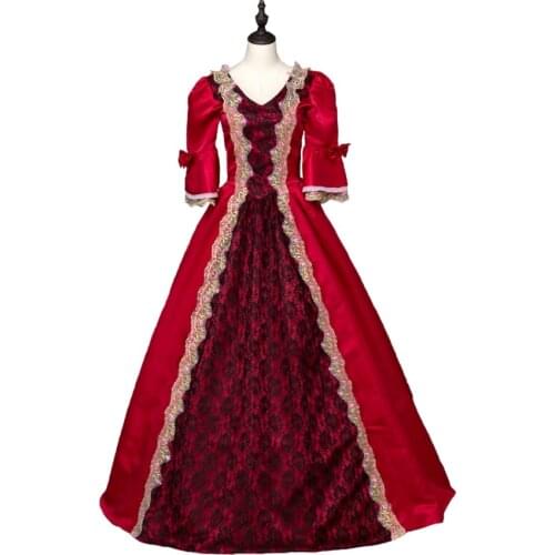 Top Sale Renaissance Georgian Period Masquerade Princess Costumes Masquerade Ball Gown Rococo Cosplay Lace-Up Costumes