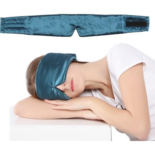 Soft Silk Sleeping Eye Mask Sleep Mask Eye Cover Blindfolds Memory Sponge Breathable Eyeshade Portable for Travel Sleep Eyepatch
