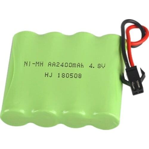 MasterFire 2pack/lot 4.8V AA 2400mAh Rechargeable Ni-Mh Battery RC Toys Cars Tanks Robots Boats Guns NiMh Batteries with plug