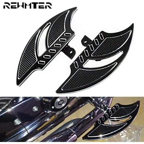 Motorcycle Black Foot Pegs Floorboards Footrest Pedals For Harley Touring Road King Electra Glide Dyna Sportster 883 1200 XL