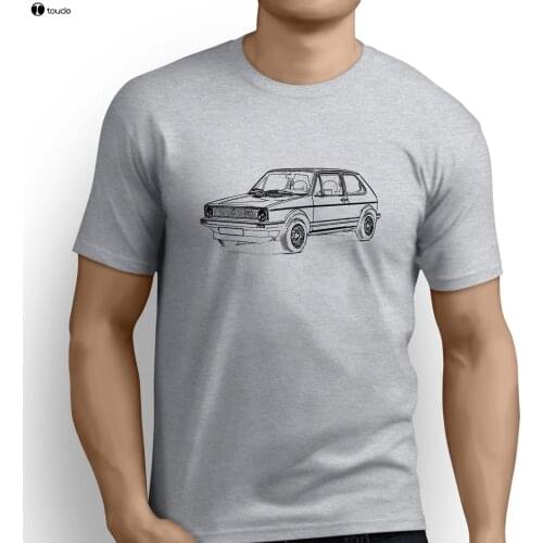 Summer 2019 100% Cotton Printed Pure Cotton MenS German Classic Car Fans Golfer Gti Mk1 Inspired Car custom Made Shirts