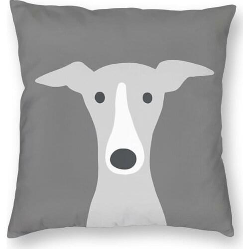 Greyhound Italian Whippet Dog Pillow Cover Home Decorative Sihthound Cushion Cover Throw Pillow for Car Double-sided Printing