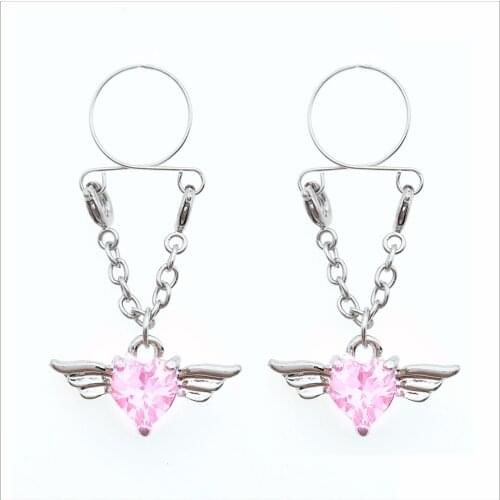 Non pierced Clip On Nipple Ring Fake Nipple Jewelry Fake Nipple Ring